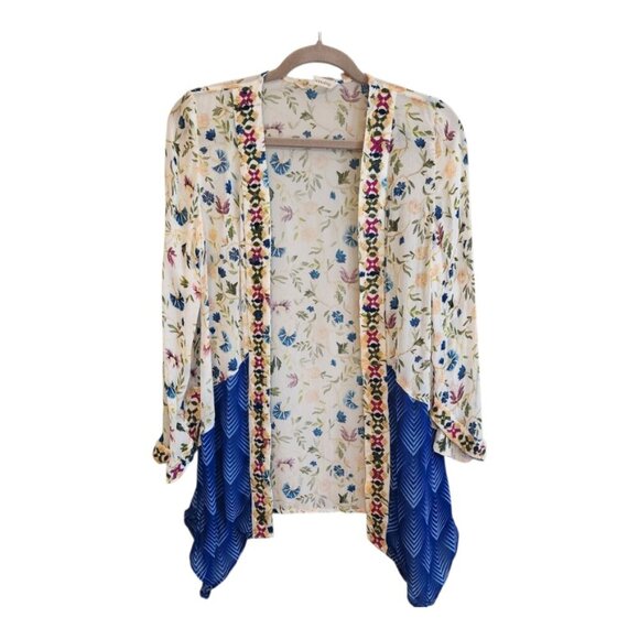Soft Surroundings Floral Embroidered Kimono Size XS - Picture 1 of 11